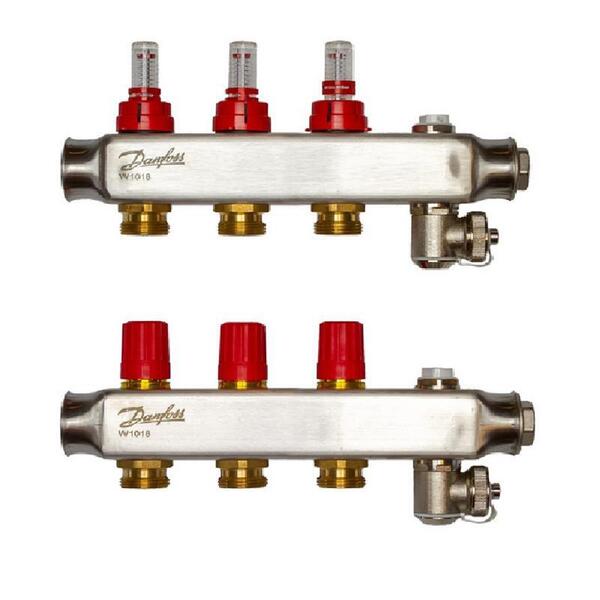 

Коллектор Danfoss SSM-F 3 + 3 с расходомерами, нержавеющая сталь