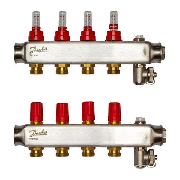 

Коллектор Danfoss SSM-F 4 + 4 с расходомерами, нержавеющая сталь