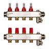 Коллектор Danfoss SSM-F 4 + 4 с расходомерами, нержавеющая сталь фото