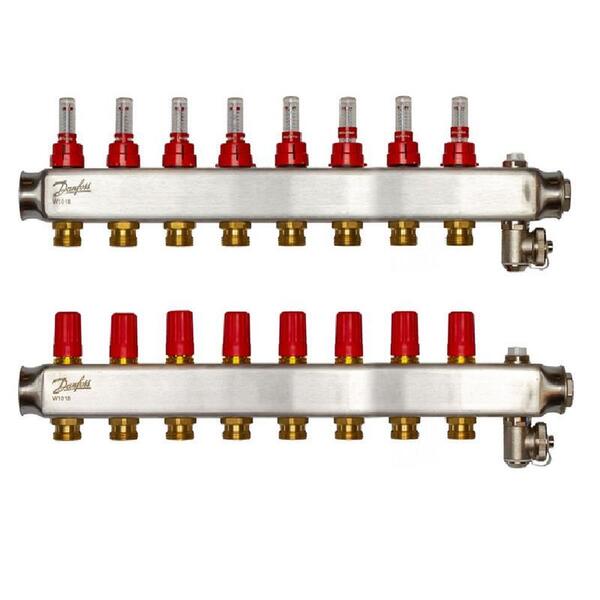 

Коллектор Danfoss SSM-F 8 + 8 с расходомерами, нержавеющая сталь