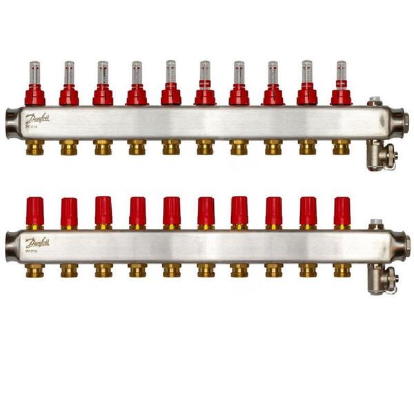 

Коллектор Danfoss SSM-F 10 + 10 с расходомерами, нержавеющая сталь