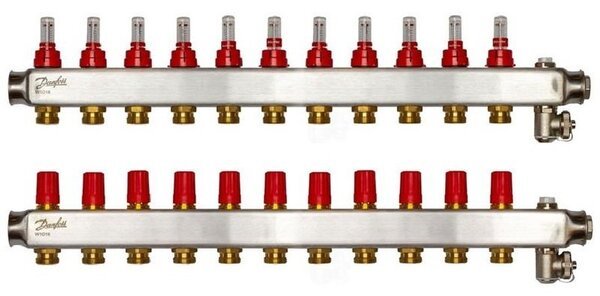 

Коллектор Danfoss SSM-F 11 + 11 с расходомерами, нержавеющая сталь