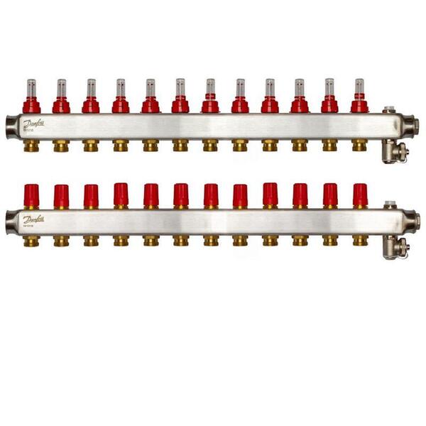

Коллектор Danfoss SSM-F 12 + 12 с расходомерами, нержавеющая сталь