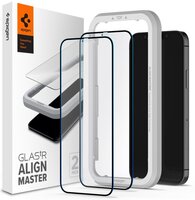  Захисне скло Spigen для iPhone 12 Pro Max Glas tR ALM FC Black (2Pack) 