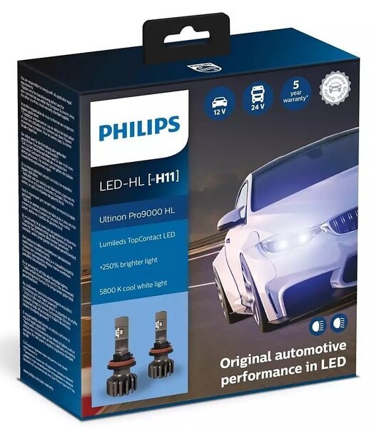 

Лампа светодиодная Philips H11 Ultinon Pro9000 + 250%, 2 шт / комплект