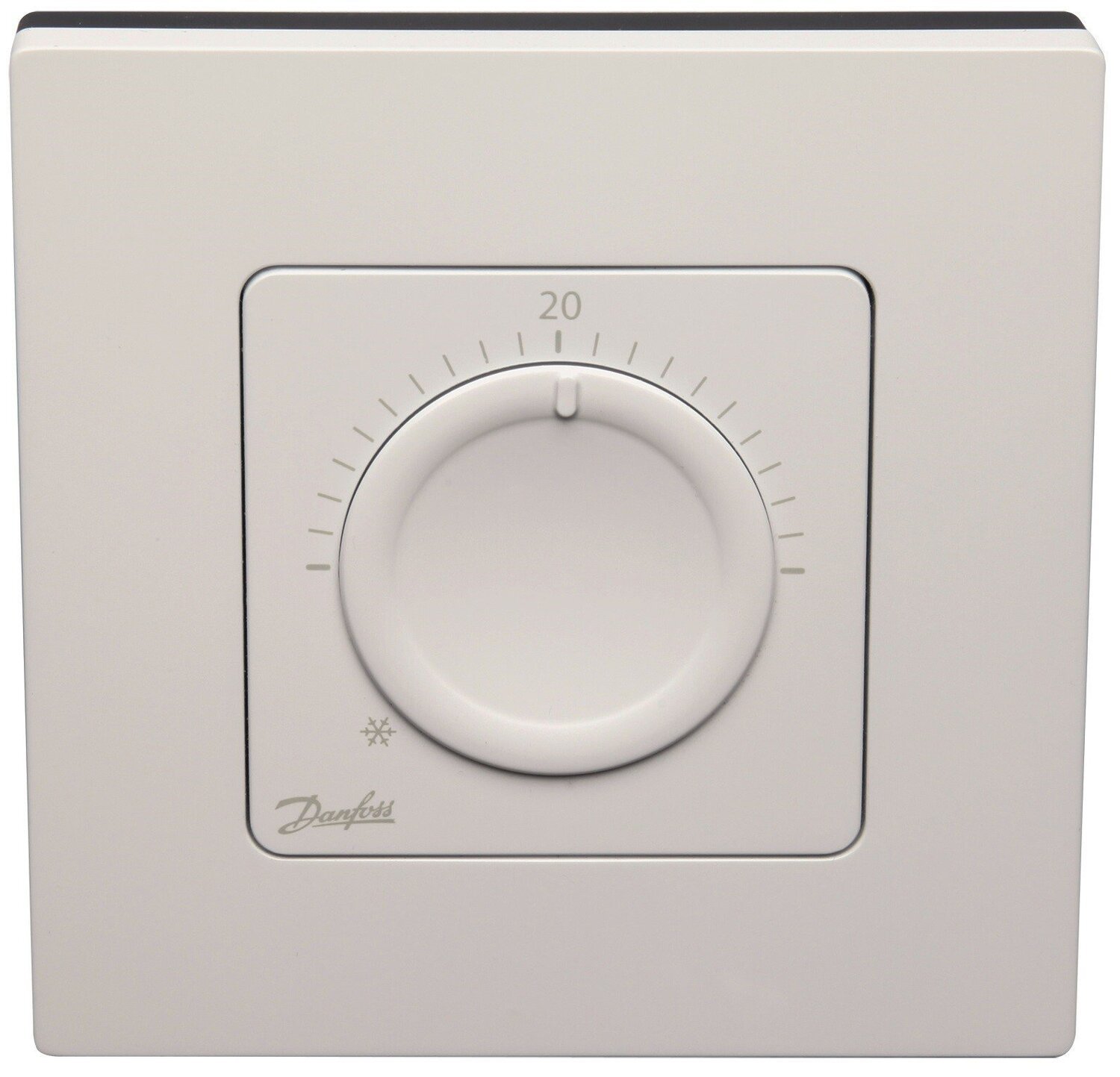 Терморегулятор Danfoss Icon Dial, +5...30° C, механічний, дротовий, накладний, 230V, білий (1420563)