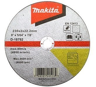 

Отрезной диск по нержавейке Makita 230 мм (D-18792)