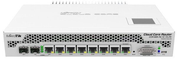 

Маршрутизатор MikroTik Cloud Core Router CCR1009-7G-1C-1S+PC 7xGE, 1xGE/SFP, 1xSFP+, OS L6, pas, LCD (CCR1009-7G-1C-1S+P