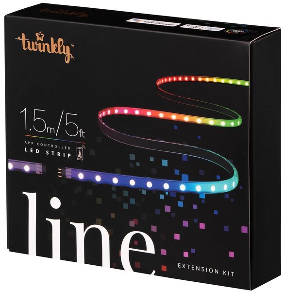 Акція на Удлинитель Smart LED подсветка Twinkly Line 100 RGB, Gen II, IP20, плюс 1,5м, кабель черный (TWL100ADP-B) від MOYO