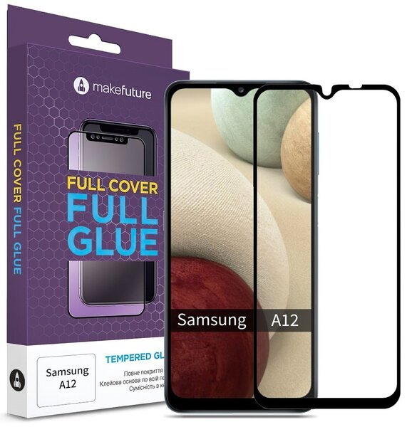 

Защитное стекло MakeFuture Galaxy A12 Full Cover Full Glue (MGF-SA12)