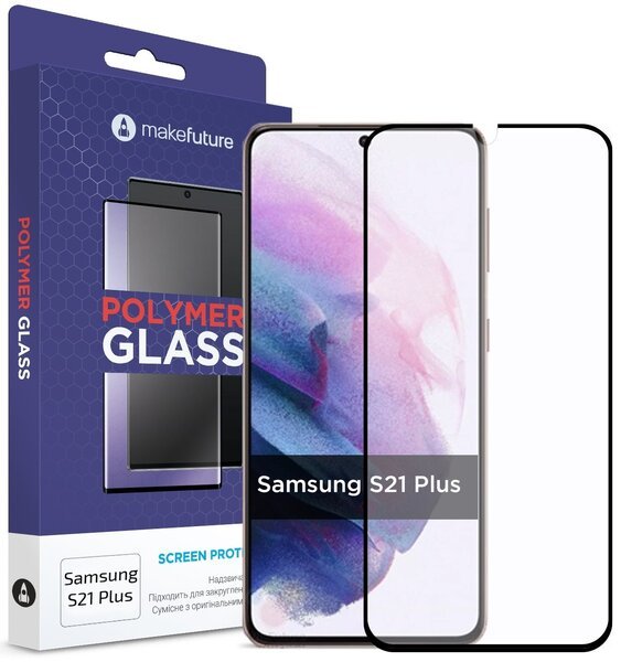 Акція на Защитное стекло MakeFuture Galaxy S21+(G996) Polymer Glass (MGP-SS21P) від MOYO
