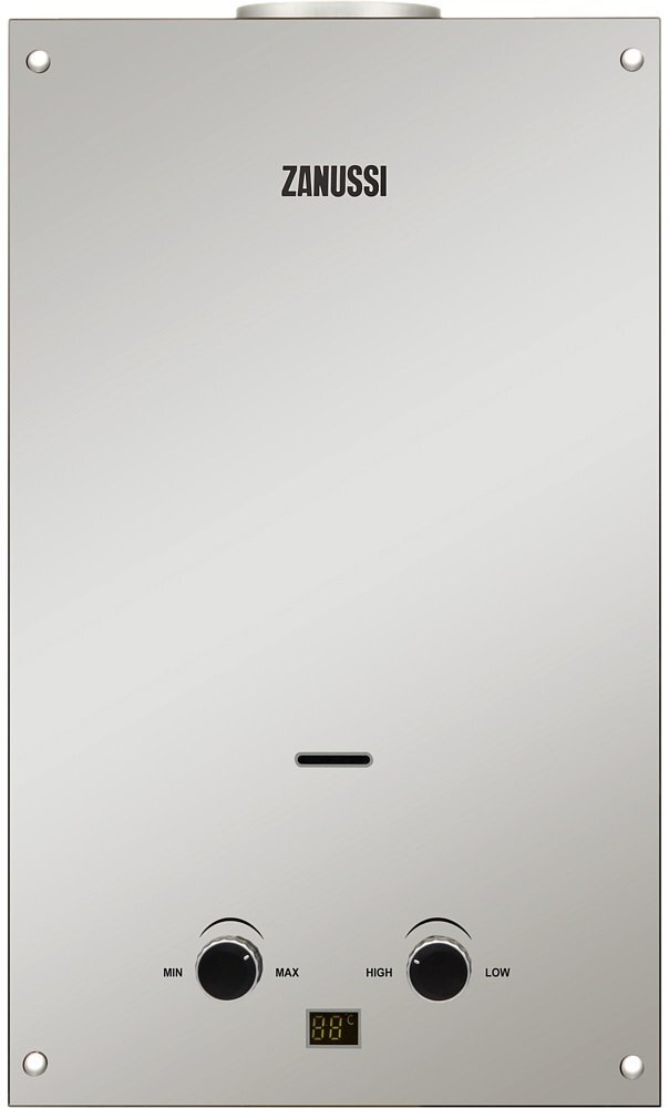 Газова колонка Zanussi GWH 10 Fonte Glass Mirror, 10 л / хв., 20 кВт, розпалювання від батарейок (1430228)