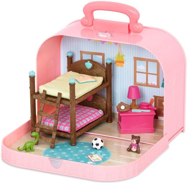 

Игровой набор Li'l Woodzeez Кейс розовый (Двухъярусная кровать) с аксессуарами WZ6597Z