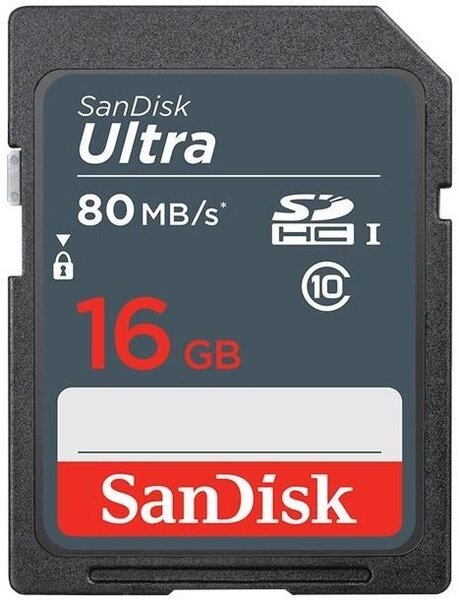 

Карта памяти SANDISK SDHC 16GB Class 10 Ultra Lite UHS-I R80MB/s (SDSDUNS-016G-GN3IN)