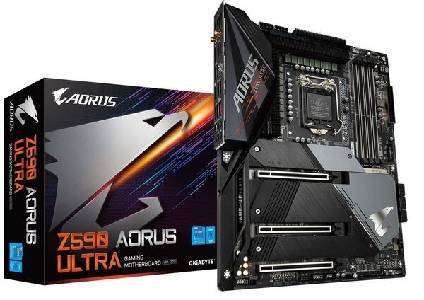 

Материнская плата GIGABYTE Z590 AORUS ULTRA ATX s1200 Z590 4xDDR4 M.2 Wi-Fi!!!BT DP 2.5GbE LAN Type-C SPDIF ATX