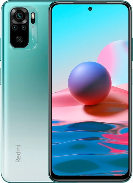 

Смартфон Xiaomi Redmi Note 10 4/128Gb Lake Green (M2101K7AG)