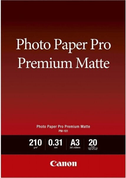 Акція на Фотобумага CANON Photo Paper Premium Matte A3 PM-101, 20л. (8657B006) від MOYO