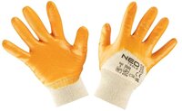 Перчатки NEO рабочие, хлопок, частично покрытые нитрилом, размер 10 (97-631-10)
