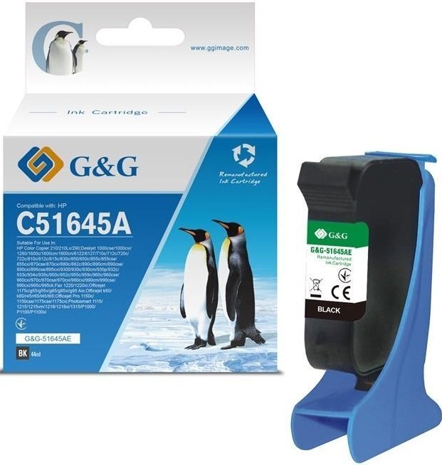

Картридж G&G для HP No.45 DJ9xx/11xx/1220/G/T/R/P1000 black (G&G-51645AE)
