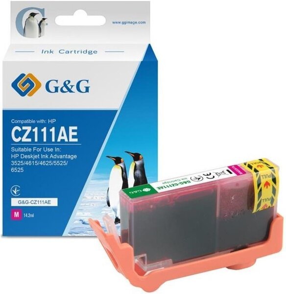 

Картридж G&G для HP No.655 DJ 4615/4625/3525/5525 Magenta (G&G-CZ111AE)