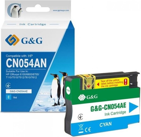 

Картридж G&G для HP No.933 XL OJ 6700/7612 Premium Cyan (G&G-CN054AE)