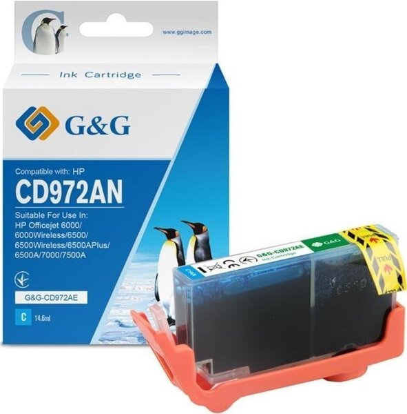 

Картридж G&G для HP Officejet 6000/6000Wireless/6500/6500Wireless/6500APlus/6500A/7000/7500A (G&G-CD972AE)