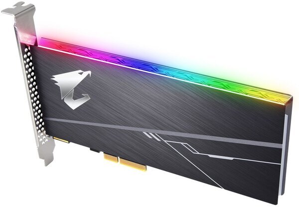 

SSD накопитель Gigabyte AIC AORUS 512GB NVMe PCIe 3.0 4x RGB (GP-ASACNE2512GTTDR)
