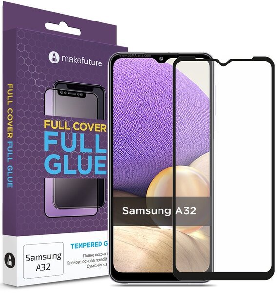 

Защитное стекло MakeFuture Galaxy A32 Full Cover Full Glue (MGF-SA32)