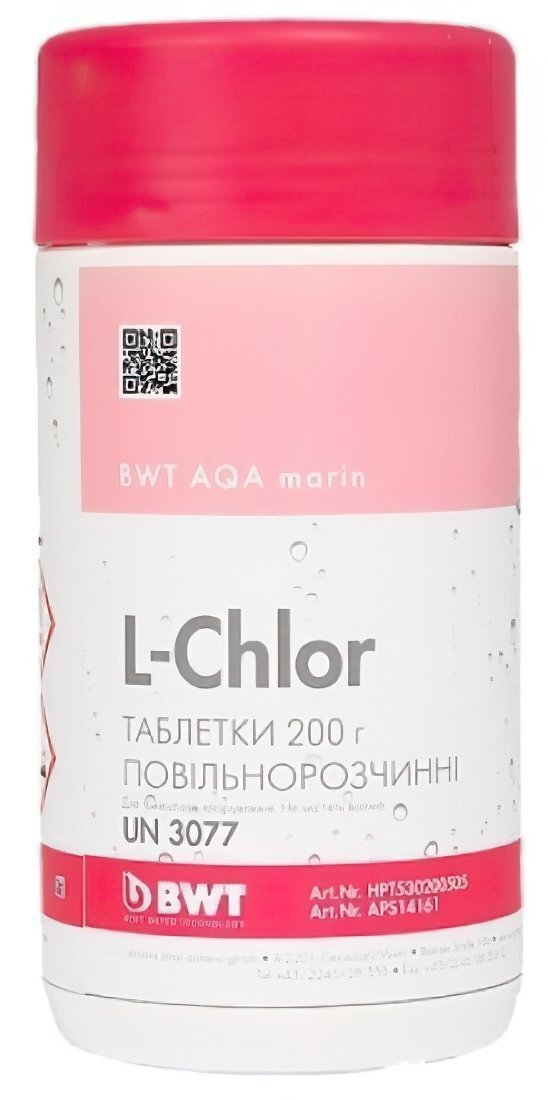 

Таблетки хлора BWT AQA MARIN L-CHLOR 200 Г 1кг, медленнорастворимые