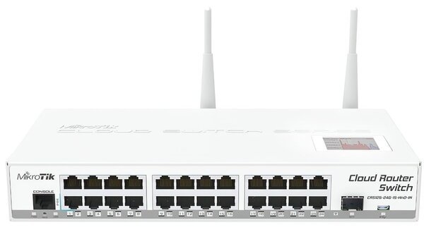 

Коммутатор MikroTik Cloud Router Switch 125-24G-1S-IN 24xGE, 1xSFP, RouterOS L5 (CRS125-24G-1S-2HnD-IN)
