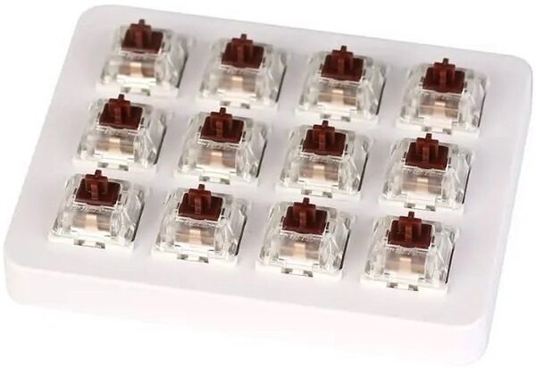

Набор механических переключателей KEYCHRON Gateron Switch with Holder Set 12Pcs/Set Brown (Z3_KEYCHRON)