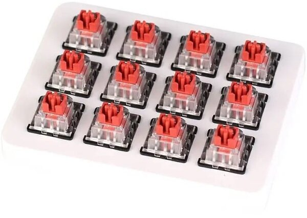 

Набор механических переключателей KEYCHRON LK Optical Switch with Holder Set 12Pcs/Set Red (Z8_KEYCHRON)