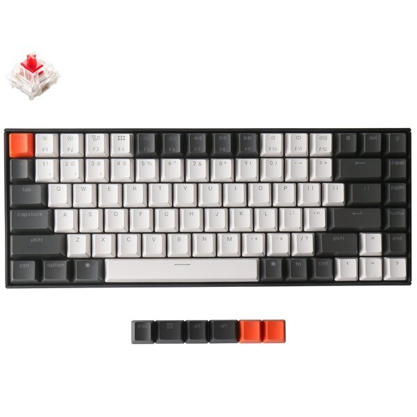 

Клавиатура KEYCHRON K2 84 keys,USB, BT, Gateron Red, Hot-Swap, White LED, Black (A1H_KEYCHRON)