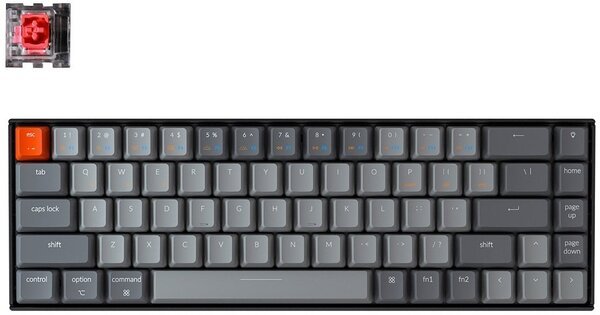

Клавиатура KEYCHRON K6 68 keys, Optical Red, RGB, Black (S1_KEYCHRON)