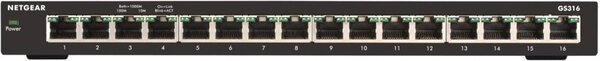 

Коммутатор NETGEAR GS316 16xGE, неуправляемый