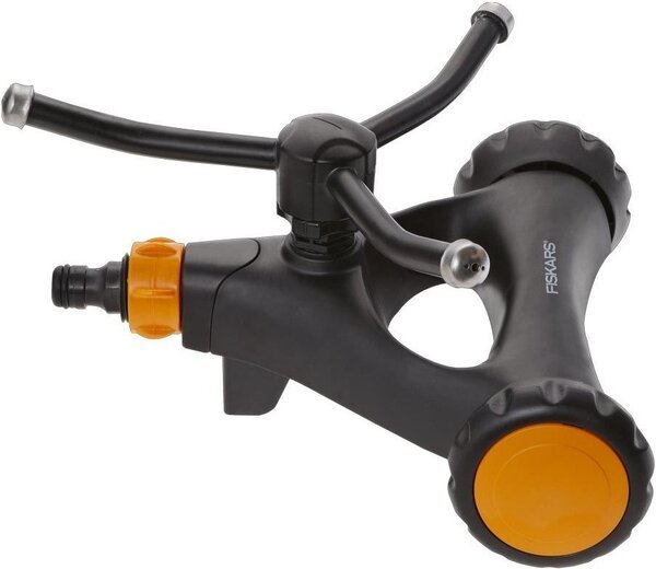

Дождеватель вихревой металлический с колесами Watering Fiskars
