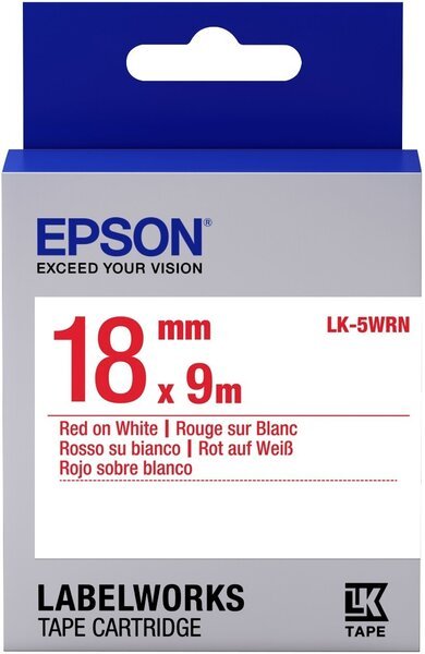 

Картридж с лентой Epson LK5WRN принтерів LW-400/400VP/700 Std Red/Wht 18mm/9m (C53S655007)