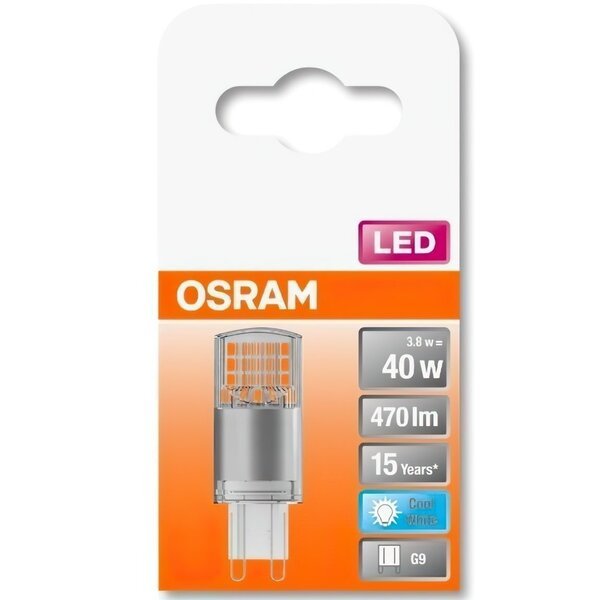 Лампа светодиодная OSRAM LEDPIN40 3,8W / 840 230V CL G9 FS1