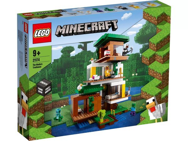 Акція на LEGO 21174 Minecraft Современный домик на дереве від MOYO