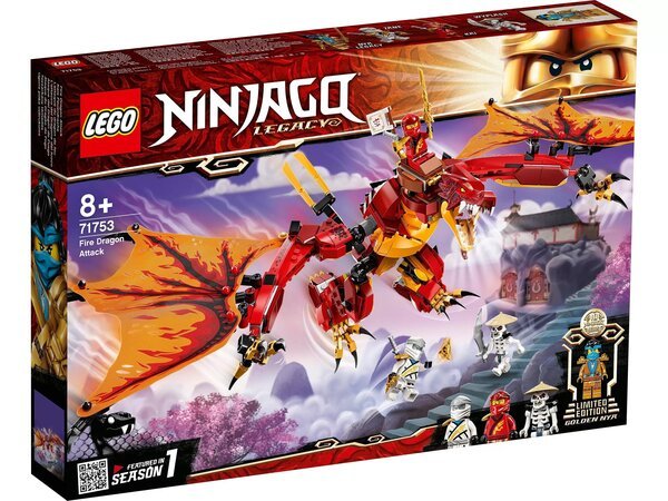 Акція на Конструктор LEGO Ninjago Атака огненного дракона 71753 від MOYO