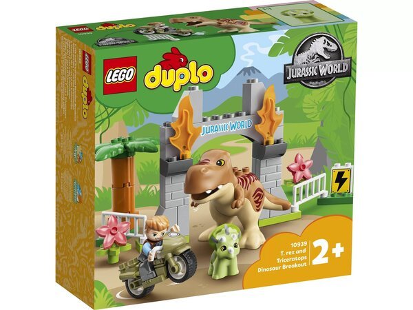 

Конструктор LEGO DUPLO Побег динозавров: тираннозавр и трицератопс 10939