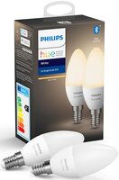 Комплект ламп Philips Hue E14, 5.5W(40Вт), 2700K, White, Bluetooth, диммируемая, 2шт