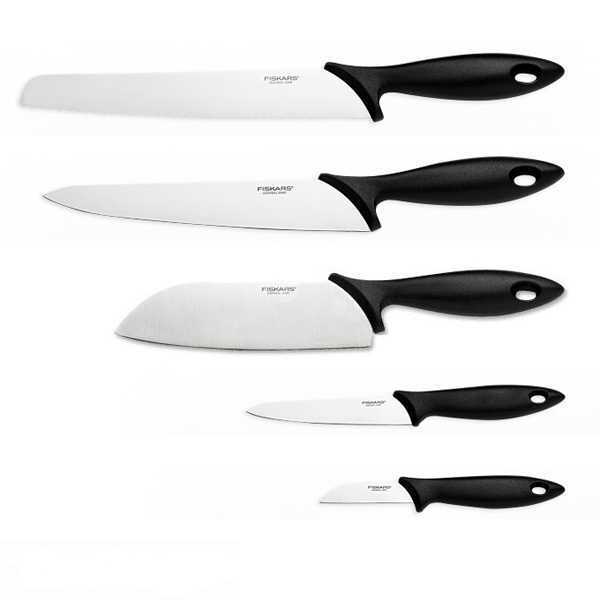 Набор ножей в деревянном блоке Fiskars Essential, 5шт (1023782) від MOYO на платформі USKIDKA Акція на Набор ножей в деревянном блоке Fiskars Essential, 5шт (1023782) від MOYO