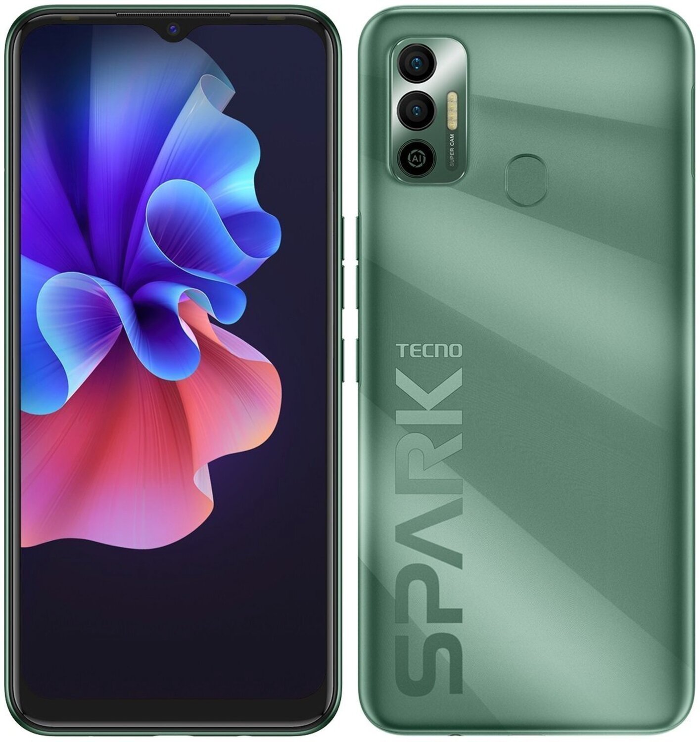 Смартфон TECNO Spark 7 (KF6n) 4/64Gb NFC Spruce Greenфото