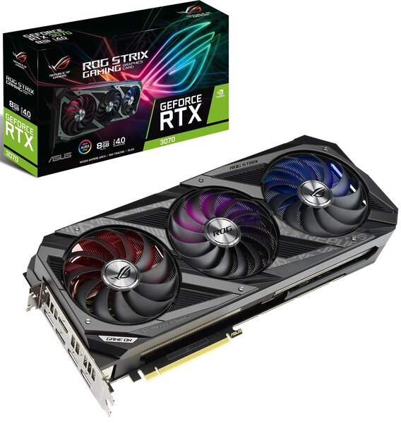 

Видеокарта ASUS GeForce RTX3070 8GB GDDR6 STRIX GAMING (STRIX-RTX3070-8G-GAMING)