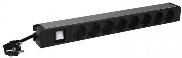 

PDU Legrand 8 розеток 2К+3 немецкий стандарт 1 выключатель с индикацией шнур питания 3м 19'' 16А