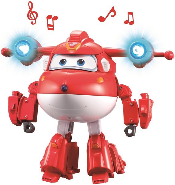 

Игровая фигурка-трансформер Super Wings Supercharge Lights&Sounds Jett, Джетт, свет, звук