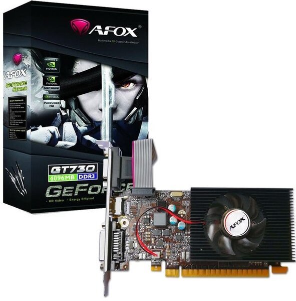 

Видеокарта AFOX GeForce GT730 4GB DDR3 (AF730-4096D3L8)