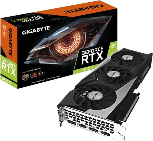 

Видеокарта GIGABYTE GeForce RTX3060 Ti 8G GDDR6 GAMING OC PRO LHR (GV-N306TGAM_OCPRO-8GD3.0)