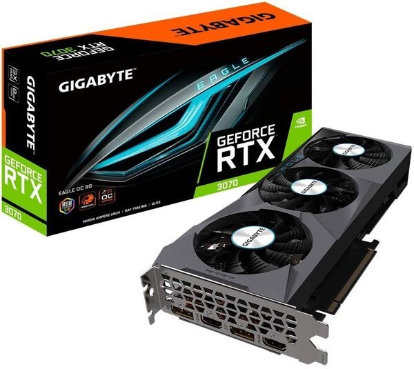 

Видеокарта GIGABYTE GeForce RTX3070 8GB GDDR6 EAGLE LHR (GV-N3070EAGLE-8GD2.0)